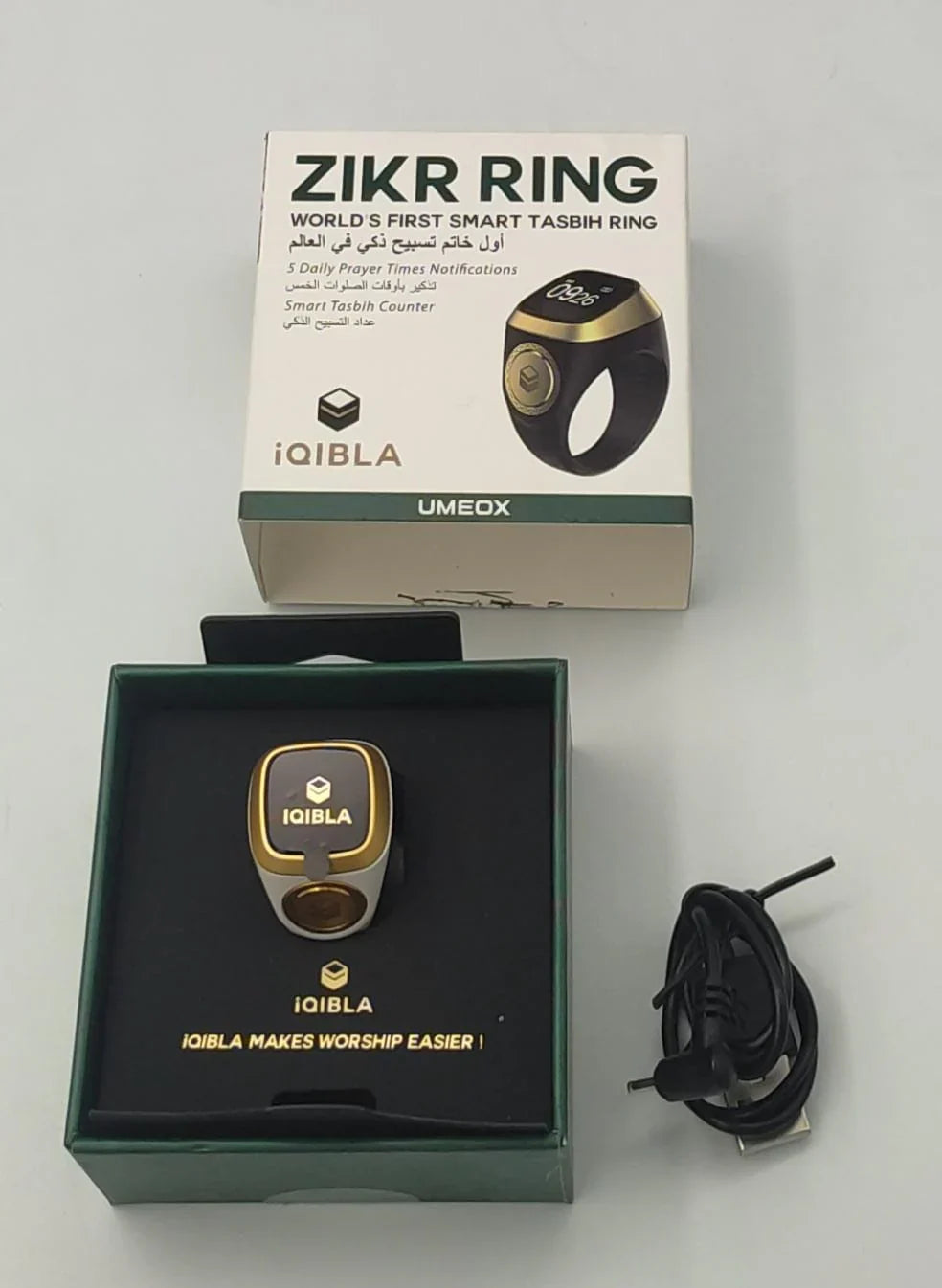 Smart Digital Qibla Zikr Ring
